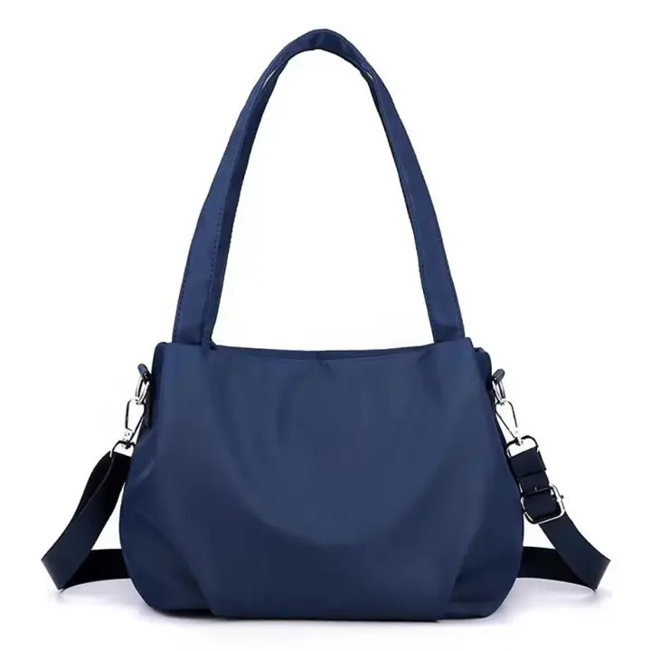 Bolso bandolera de nylon de color sólido para mujer bolso de mano casual ligero y resistente al agua con Asa de hombro - 1