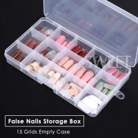 Caja De Almacenamiento Para Uñas Postizas De Acrílico Transparente Caja Vacía De Alta Calidad Organizador De Manicura Para Uñas Postizas De Presión Artificial - details 3