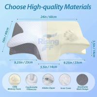 -Almohada De Memoria Para El Cuello En Forma De Mariposa Almohada De Descanso Para El Sueño Almohada De Masaje Ortopédica Para El Cuello Cómoda Y Revestida De Espuma De Memoria - details 0