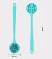 Cepillo De Baño De Silicona Doble Cara Con Mango Largo Limpieza Corporal Masaje Exfoliación Higiénica Ambientalmente Amigable - details 5