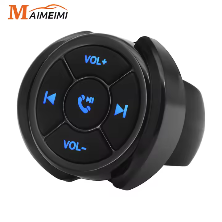 Control Remoto Inalámbrico Para Coche Y Bicicleta Con 5 Botones Universal Para Reproducción De MP3 Music Compatible Con IOS Y Android - 1