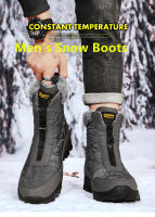 Botas De Invierno Impermeables Para Hombre Con Peluche Caliente Antideslizantes Altas Botas De Camuflaje Para Exteriores Y Senderismo - details 2