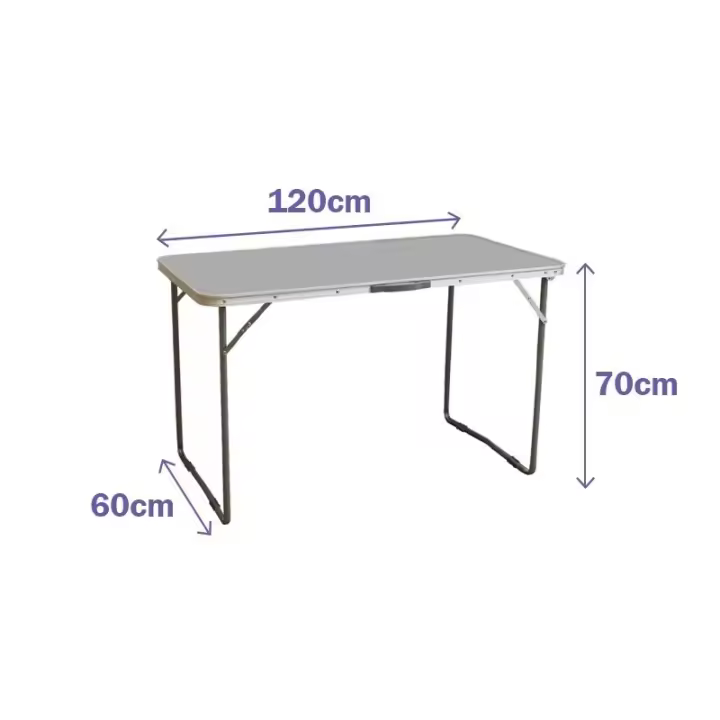 Marbueno Mesa Plegable Surtido Acero D19 Camping y Playa 120X60X70 cm 10030 - 1