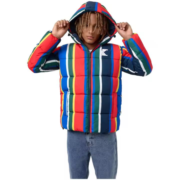 Abrigo Karl Kani Og Stripe Hooded Puffer Jacket - 1