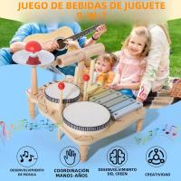 Set De Batería De Madera Para Bebés Juguete Musical Montessori Instrumentos De Percusión Para Niños De 3 a 6 Años - details 1