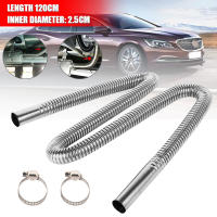 Tubo De Escape De Acero Inoxidable 120/200CM Con 2 Abrazaderas Para Calentador De Coche Diesel Y Gasolina Ventilación Del Motor - details 0