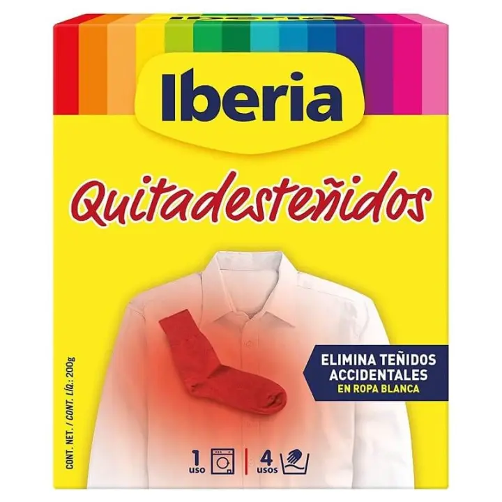 Iberia Quitamanchas Efectivo para Recuperar Ropa Blanca en Lavado a Mano 200 Gr - 1