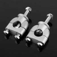 Par De Abrazaderas De Montaje Para Manillar De Motocicleta Y ATV Plata 7/8' 22mm Accesorio De Motocicleta Material Metálico - details 3