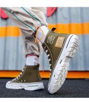 Zapatillas De Lona Vulcánicas Clásicas Para Hombres Y Mujeres Con Plataforma Alta Y Punta Abierta Moda Transpirable Y Cómodas Deportivas Coreanas - details 9