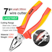 Alicates De Corte De Alambre Aislados LAOA VDE De 6'' 7'' 8'' Combinación Diagonal Nariz De Agujas Para Electricista Resistencia a Alta Tensión - details 1