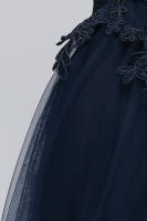 Vestido Elegante De Maxi Para Madre De La Novia Con Encaje Y Tules BABYONLINE Sin Mangas Con Cintura A-LINE Decoración De Perlas Y Broches - details 8