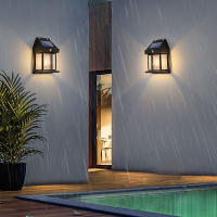 2PCS Luz Solar Exterior Jardín Inducción Corporal Lámpara De Pared Para Casa Villa Balcón Decorativa IP65 Impermeable - details 6