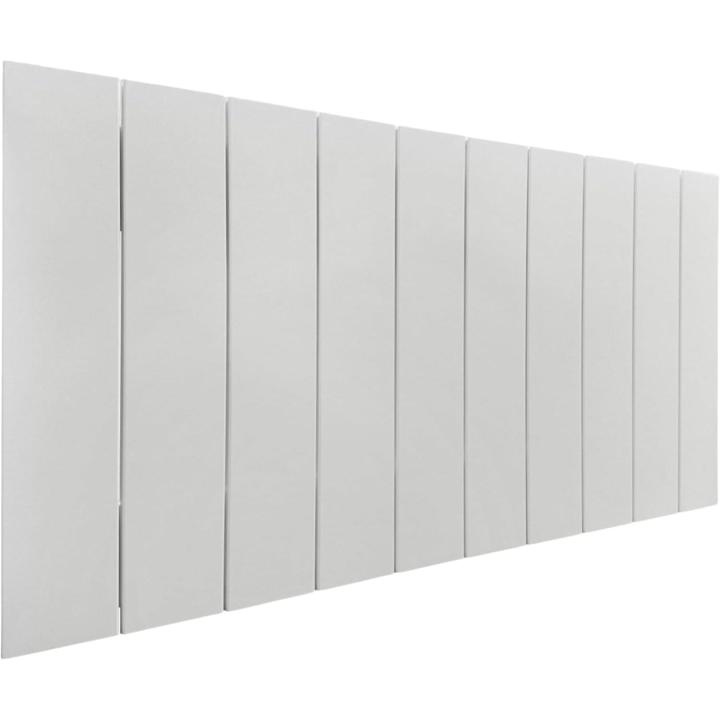 Recycled Wood MDF Headboard Pallet Style Vertical Bed Pallets Hardware Included (90cm, Solid White)