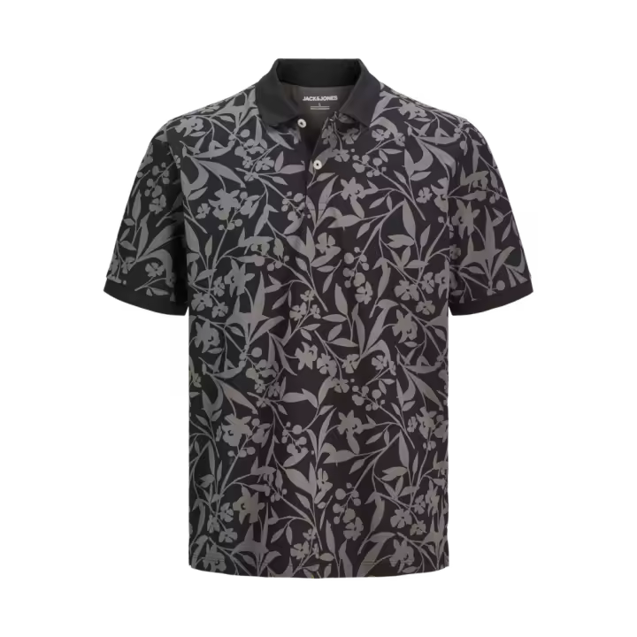Jack & Jones Jeff Monochrome Polo Manga Corta Color Negro - Fresca Y Ligera - 1