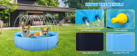 Nobleza Piscina Perros Grandes y Pequeños Bañeras con Aspersor, 2 en 1 Plegable y Portátil PVC Piscina para Perro, Antideslizante Bañera para Perros para Verano, 120 * 30cm - details 2