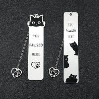 Marcador De Libro De Acero Inoxidable Para Mascotas Gato Lindo Regalo Para Amantes De Los Libros Diseño Geométrico Para Hombres Y Mujeres - details 2