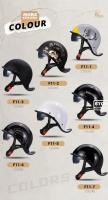 Casco De Motocicleta Retro Medio Cara Con Parabrisas Y Visores HD Para Hombres Y Mujeres Capaz De Ciclismo Y Scooter Material ABS Peso 900g - details 3