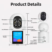 Cámara IP FUERS 1080P WIFI Con Pantalla De 2.8 Pulgadas Monitor De Bebé Cámara CCTV Inteligente Auto Traccióndoble Lente De 3.6mm Para Hogar Inteligente - details 7