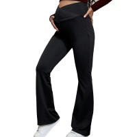 Pantalones De Verano Para Embarazadas Ice Silk Pantalones Anchos Y Sueltos Para Vestir Durante El Embarazo Tejidos De Algodón Y Poliéster - details 1