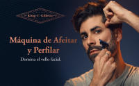Gillette King C.  maquinilla de afeitar de 5 hojas para afeitar y perfilar barba para hombre + 1 recambio con recortadora de precisión integrada y mango premium - details 0