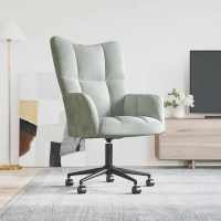 vidaXL Sillón de relax de terciopelo en color Gris oscuro/Negro/Verde oscuro y más - details 6