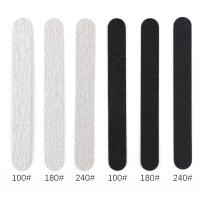 50pcs Mini Lijadores De Uñas Reemplazables 100/180/240 Grey/Black Pads Removibles En Manija De Acero Inoxidable Buffers Metálicos - details 3