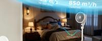 Aigostar Ventilador de Pie Silencioso con Mando a Distancia y Pantalla LED, Oscilación 3D, Temporizador 12H, 3 Modos, 6 Velocidades, Caudal de Aire 1185 m³/h, Difusor de Aroma Integrado - details 2