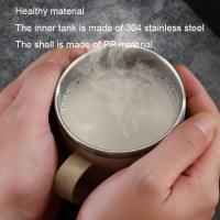 Vaso De Acero Inoxidable Sencillo Y De Color Sólido Con Elemento De Trigo Y Paja Para Niños Vaso Pequeño De Agua Antideslizante Y Anti-herida - details 6