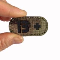 Parches Reflejantes De Tipo Sanguíneo a B AB O POS NEG 5*2.5CM Con Hook And Loop Para Uniformes Y Ropa Estilo Táctico Brillan En La Oscuridad - details 4