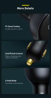 Baseus Car Charger 160W QC 5.0 Carga Rápida Doble Tipo C USB Para iPhone 15 14 13 12 pro Laptops Tabletas Cargador De Coche - details 17