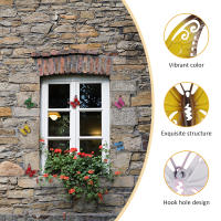 Nuevos 6Pcs Decoración De Pared En Forma De Mariposa De Metal Arte De Pared Para Jardín Escultura De Mariposa Colgantes Obras De Arte Metálicas - details 2