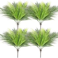 Planta Artificial De Palmera Tropical Con 9 Hojas Verde 20.47 Pulgadas Para Decoración De Jardín Oficina Casa Y Festivales - details 0