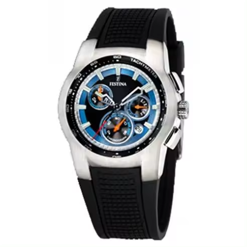 Reloj Festina Caballero F6727/E - Acero Inoxidable - Pulsera de Caucho Negra - 1