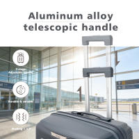 S7 STAR Juego de 2 maletas de viaje, Báscula de equipaje, Carcasa Ligera de PP, Asa con bloqueo a 3 alturas,Maleta grande, mediana y de cabina con un neceser,Trolleys,Maleta con ruedas Silenciosas giratorias para equipaje ,Cerraduras de combinación - details 3