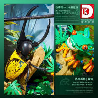 Bloques De Construcción LED Con Insectos De Rainforest Tropical Camaleón Mariposa Mantis Juguete Creativo Para Niños - details 13