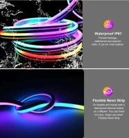 Luces LED Neón Wiscolor 5V USB RGBIC 1M 2M 3M 5M Impermeables Con Control Remoto Y Sincronización Musical Para Decoración De Hogar - details 11