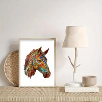 Rompecabezas De Madera En Forma De Caballo De Color Caja De Regalo Personalizada Jigsaw Puzzle De Animales Para Interacción Familiar Regalo Único Para Mayores - details 6