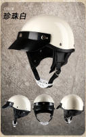Casco De Motocicleta Retro Medio Cara Para Adultos Seguridad Vintage Locomotora Adecuado Para Moto Y Scooter Tamaños M-XXL - details 8