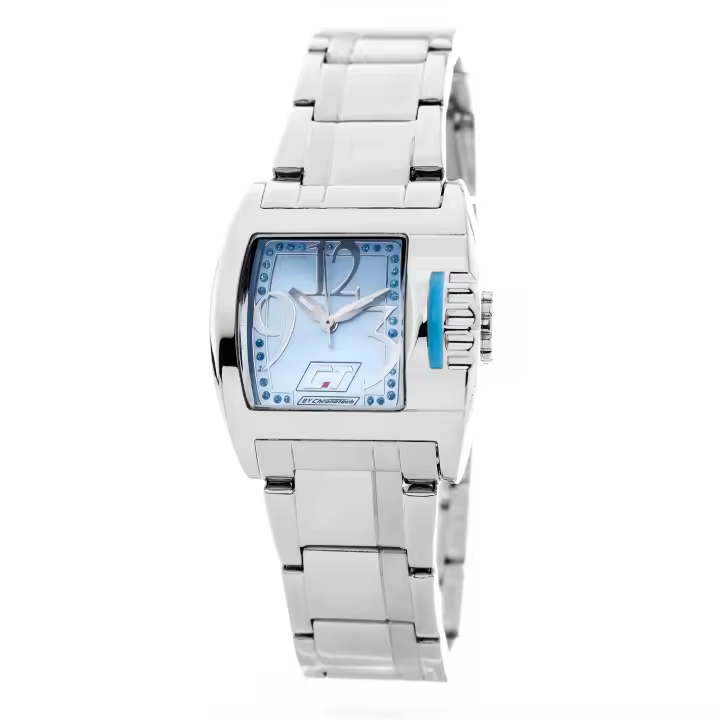 Chronotech Reloj Analógico para Mujer de Cuarzo con Correa en Acero Inoxidable CC7042B-06M - 1