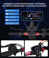 Scooter Eléctrico iScooter iX6 con Neumáticos Todoterreno Neumáticos de 11 pulgadas, Motor Trasero de 1000W, Velocidad Máxima de 45km/h, Batería de 48V y 17.5Ah, Autonomía de 60km, Bloqueo NFC, Sistema Antirrobo Inteligente, Vinculación con Teléfono - details 2