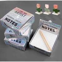 Papel De Arañar Arcoíris Holográfico Mini Tarjetas De Notas Para Arte Y Manualidades Regalo Para Niñas Y Niños Suministros Para Navidad - details 4