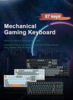 Teclado Mecánico De Juego E-YOOSO K620 Con Retroiluminación Monócrata USB De 87 Teclas Switch Azul Y Rojo Para Laptop Y PC - details 0
