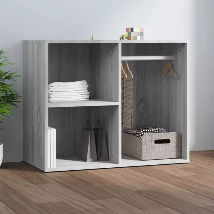 vidaXL Mueble vestidor madera ingeniería roble artesanal 80x40x65 cm en color Roble artisan/Madera antigua/Gris hormigón y más | almacenamiento funcional diseño moderno para baño dormitorio sala - 1
