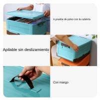 Caja De Almacenamiento Plegable Multifuncional Organizador De Plástico Contenedor Para Suministros Con Tapa 1 PCS - details 1