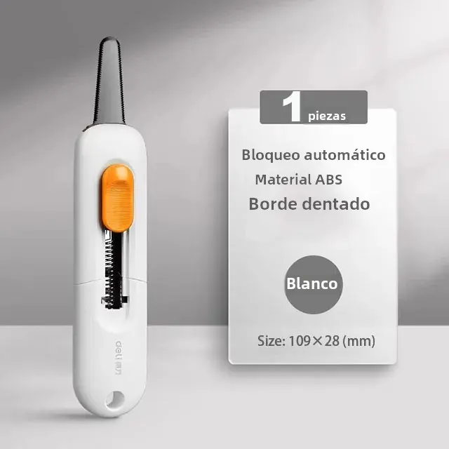 Cuchillo De Utilidad Deli Multifuncional Retráctil Antideslizante Para Oficina Y Hogar Corte De Papel Y Cañasta Abreletters - 1