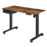 Escritorio eléctrico ajustable en altura, 60x120 cm, ajuste continuo, con 4 memorias de altura, toma de enchufe, usb integrado, disponible en blanco, marrón rústico y roble - details 6