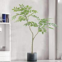 Planta Artificial De Bambú Grande 110cm Con Hojas De Nandina Verdes Falsas Para Decoración De Jardín Y Hogar Disponible En Tienda En Línea - details 0