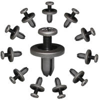 AD 50pcs Clips De Plástico Negros Para Automóvil Con Agujero De 8mm Retenci\u00f3n De Puertas Y Cubiertas Líneas Barbs Rivet Herramientas De Reparación De Coches - details 1