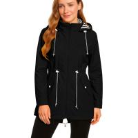 Chaqueta Impermeable Para Mujer Larga Abrigo De Lluvia Con Capucha Para Ciclismo Y Escalada Técnica De Poliéster Secado Rápido - details 43