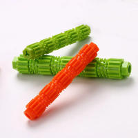 Juguetes Para Perros Masticables De Limpieza Dental Para Pequeños Y Medianos Perros Juguetes Dispensadores De Alimentos Accesorios Para Perros Material TPR Verde Naranja - details 5